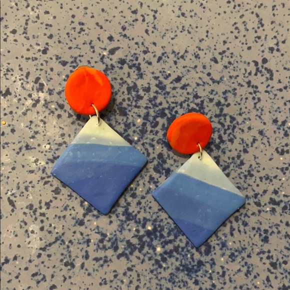 Handmade Clay Earrings - Fire & Ice Series - Picture 11 of 14